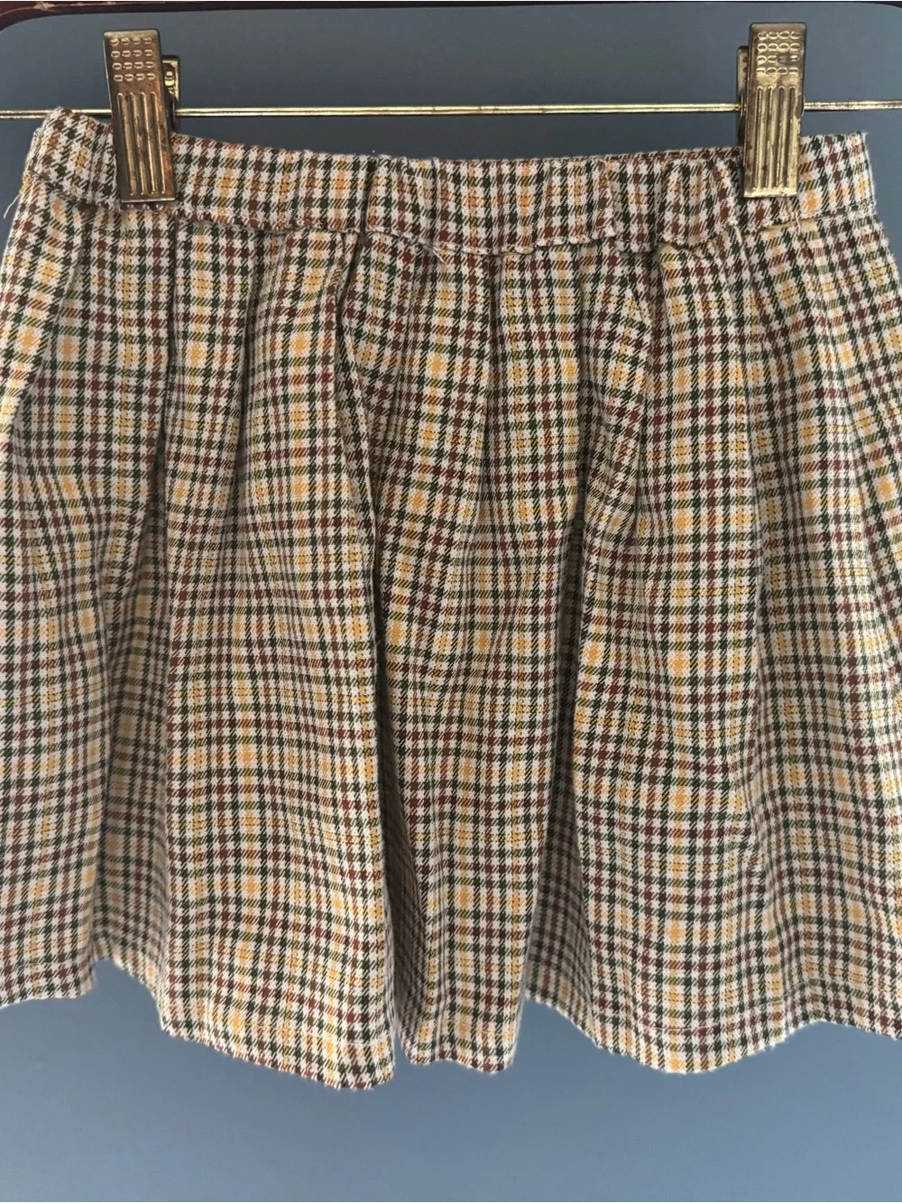 Zara Plaid Pleated Mini Skirt